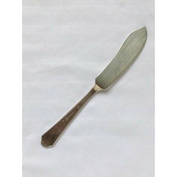 1847 ROGERS BROS INTL SILVERPLATE MASTER BUTTER KNIFE 1924 ANCESTRAL PATTERN 7" - Picture 6 of 9